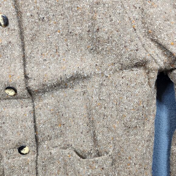 Eileen Fisher Womens Cardigan Sweater XL Tan Wool Angora Silk Granola Collar - Picture 9 of 16